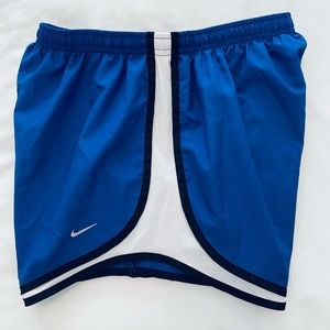Nike - Women’s - Dri-Fit - Athletic Shorts - Royal Blue & White